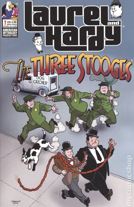 Three Stooges Meet Laurel & Hardy Comic Book Series - 4 Cover Bundle Special Edition