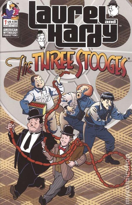 Three Stooges Meet Laurel & Hardy Comic Book Series - 4 Cover Bundle Special Edition