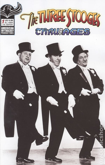 Three Stooges Comic Book Thru The Ages Series - B/W Limited Edition 1/350