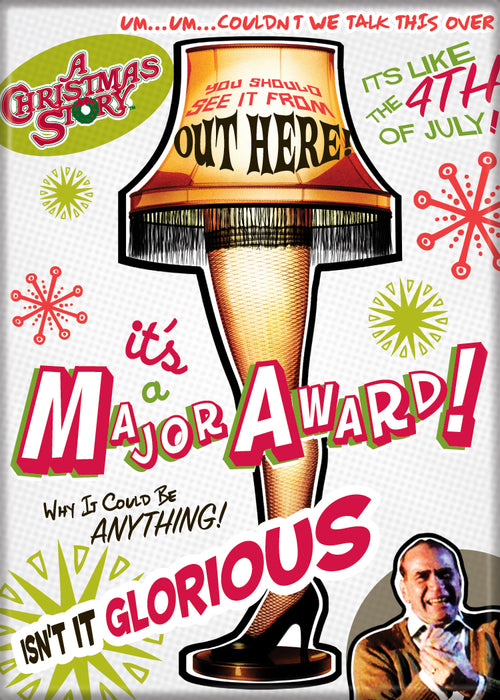 A Christmas Story Major Award Leg Lamp 2.5" x 3.5" Magnet for Refrigerators