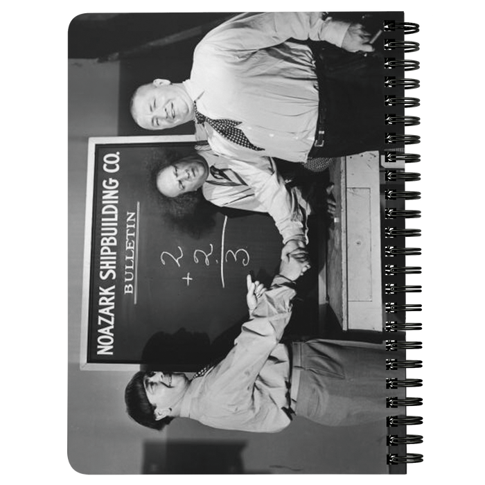 Three Stooges Spiral Notebook - Chalkboard