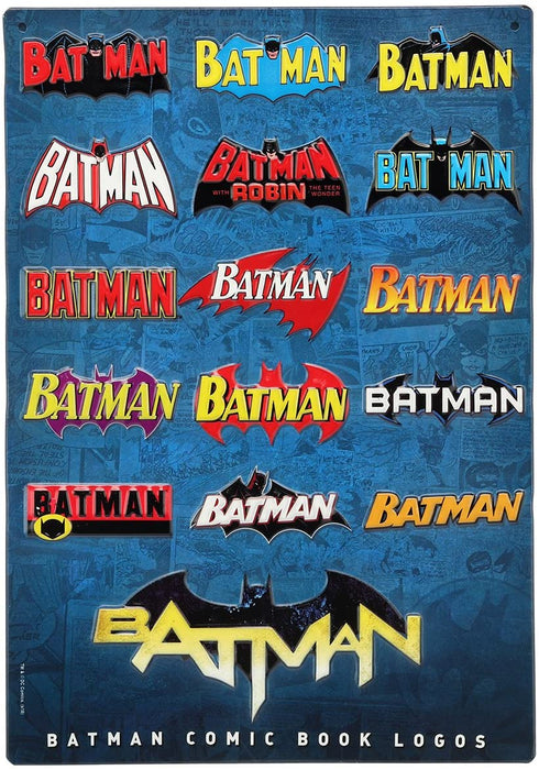 DC Comics Batman Logos Embossed Sign