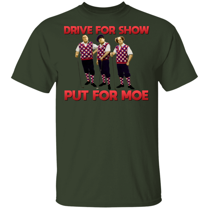 Three Stooges Putt For Moe Golf T-Shirt