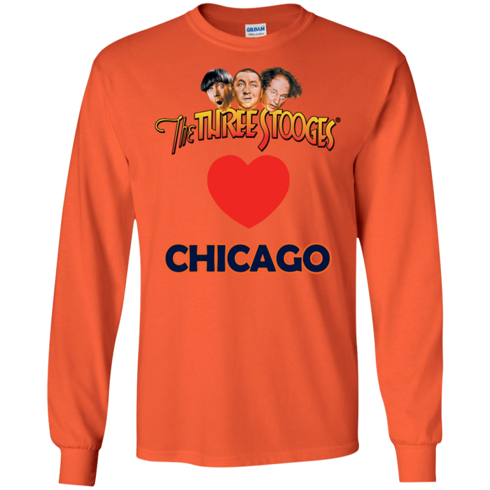 Three Stooges Love Chicago Long Sleeve Heart Shirt