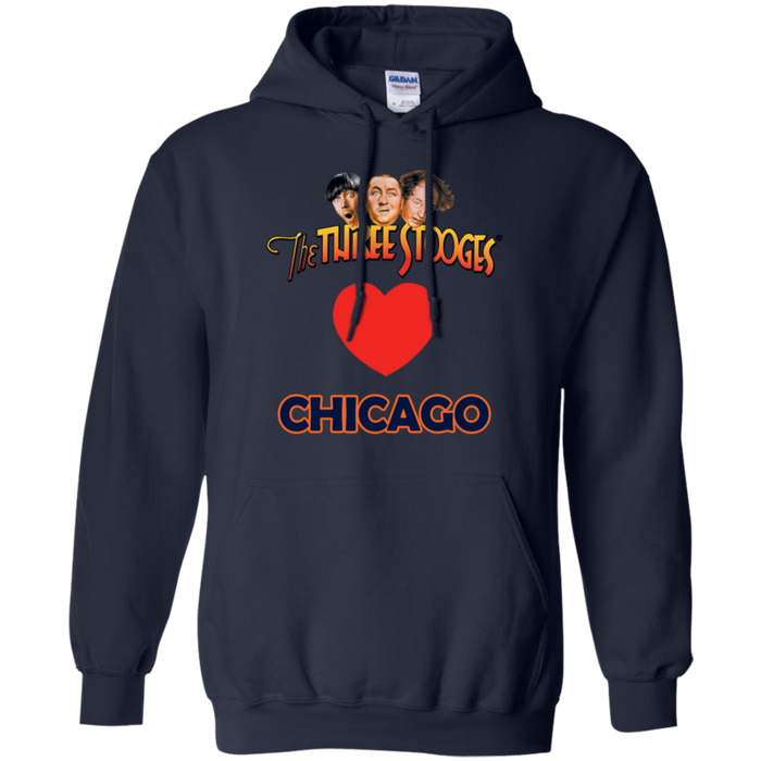 Three Stooges Love Chicago Heart Hoodie