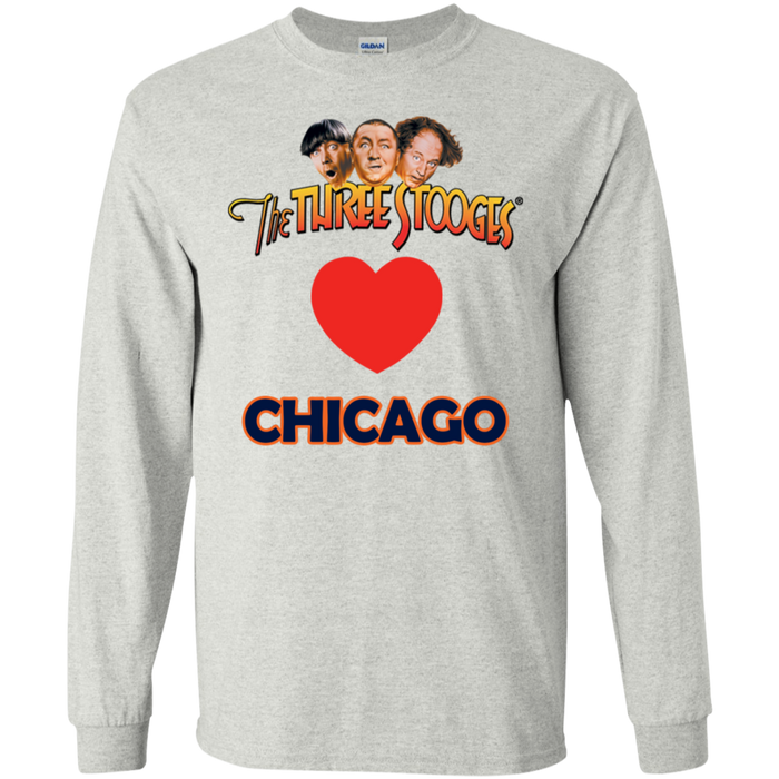 Three Stooges Love Chicago Long Sleeve Heart Shirt