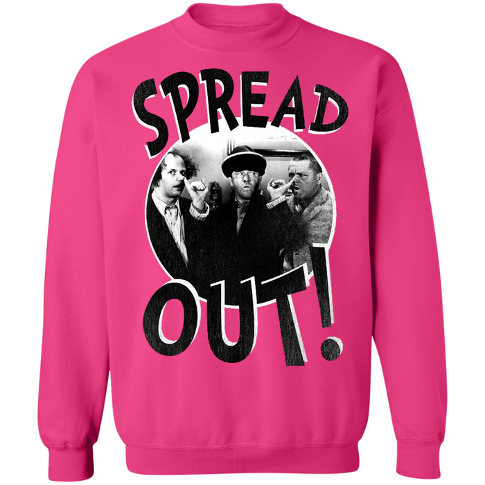 Three Stooges Spread Out Crewneck Pullover Sweatshirt