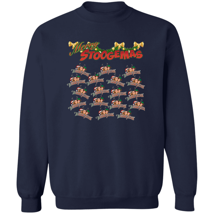 Three Stooges Merry Stoogemas Crewneck Pullover Sweatshirt