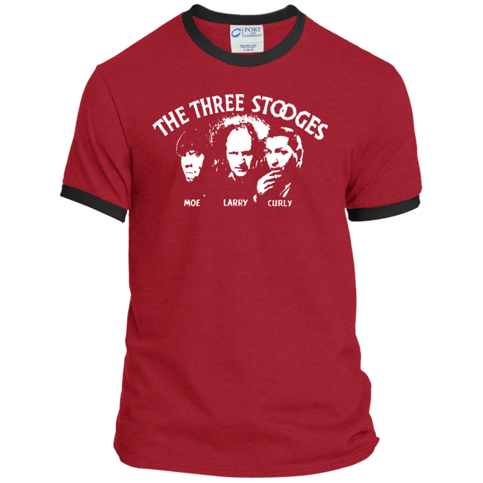 Three Stooges Classic Credits Ringer Tee