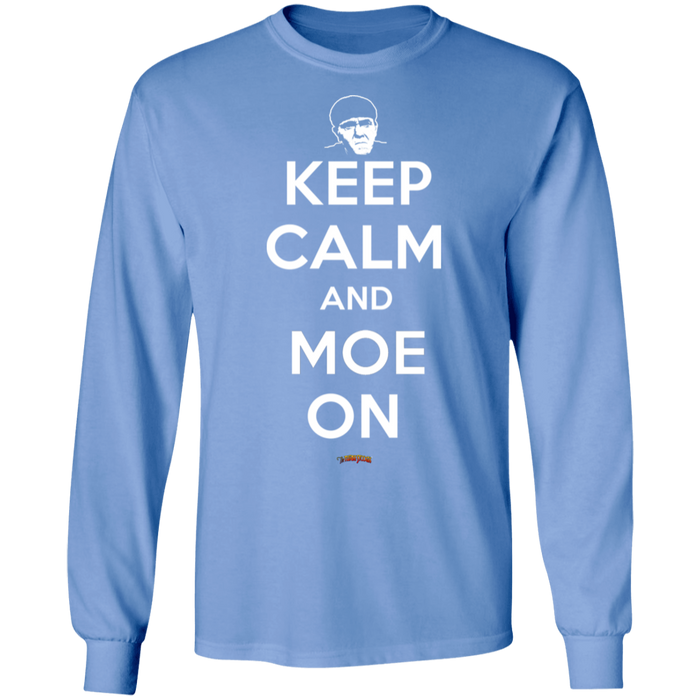 Three Stooges Keep Calm And Moe On Long Sleeve T-Shirt