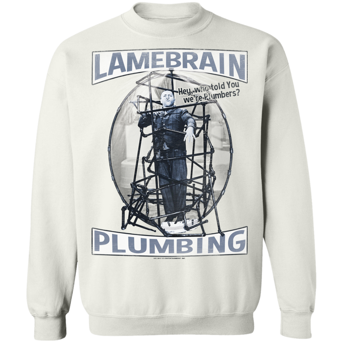Three Stooges Lamebrain Plumbing Crewneck Pullover Sweatshirt