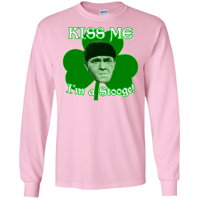 Three Stooges Kiss Me I'm A Stooge Long Sleeve T-Shirt