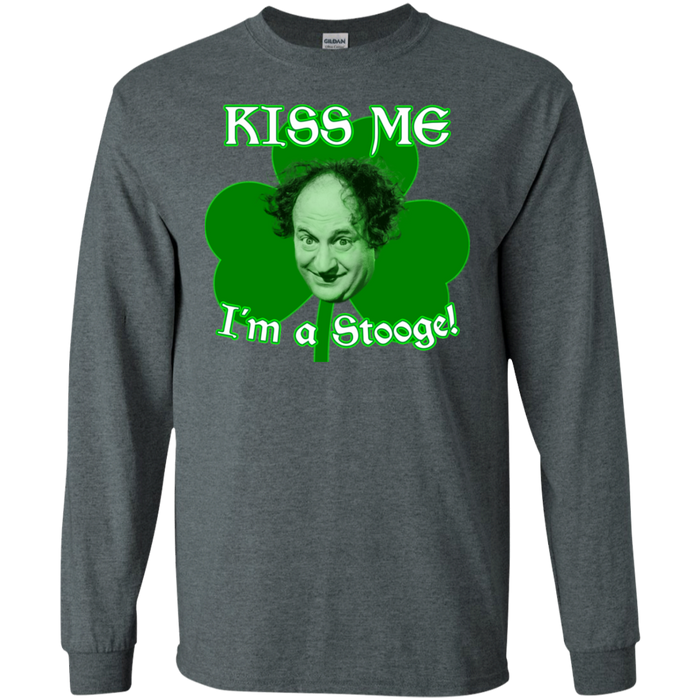 Three Stooges Kiss Me I'm A Stooge Long Sleeve T-Shirt