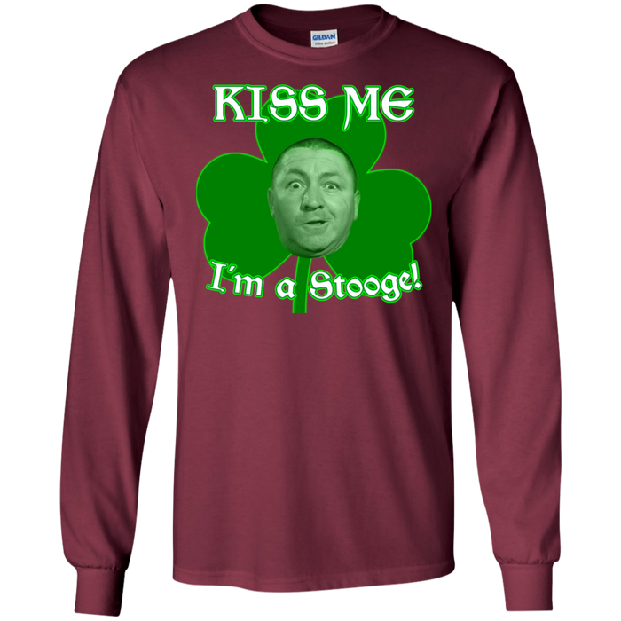 Three Stooges Kiss Me I'm A Stooge Long Sleeve T-Shirt