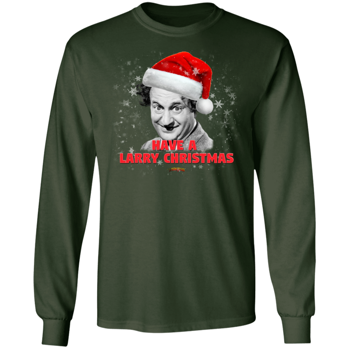 Three Stooges Have A Larry Christmas Long Sleeve T-Shirt