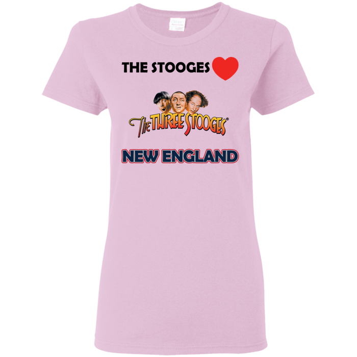 Three Stooges Love New England Ladies T-Shirt