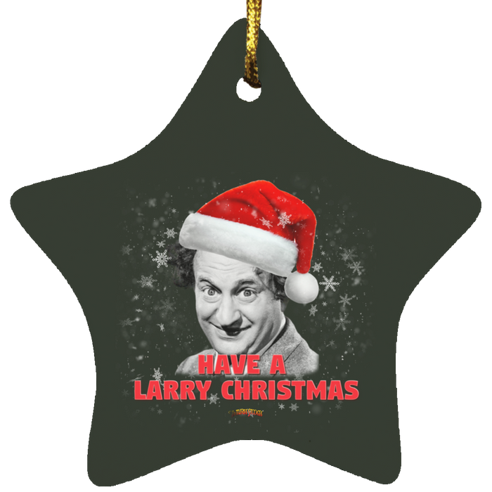 Three Stooges Have A Larry Christmas Star Ornament
