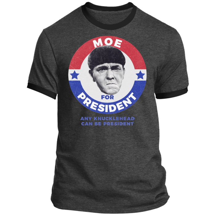 Three Stooges Moe For President Ringer T-Shirt