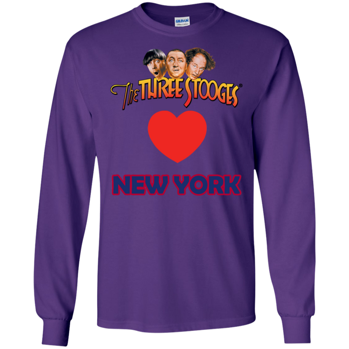 Three Stooges Love New York Long Sleeve Heart Shirt