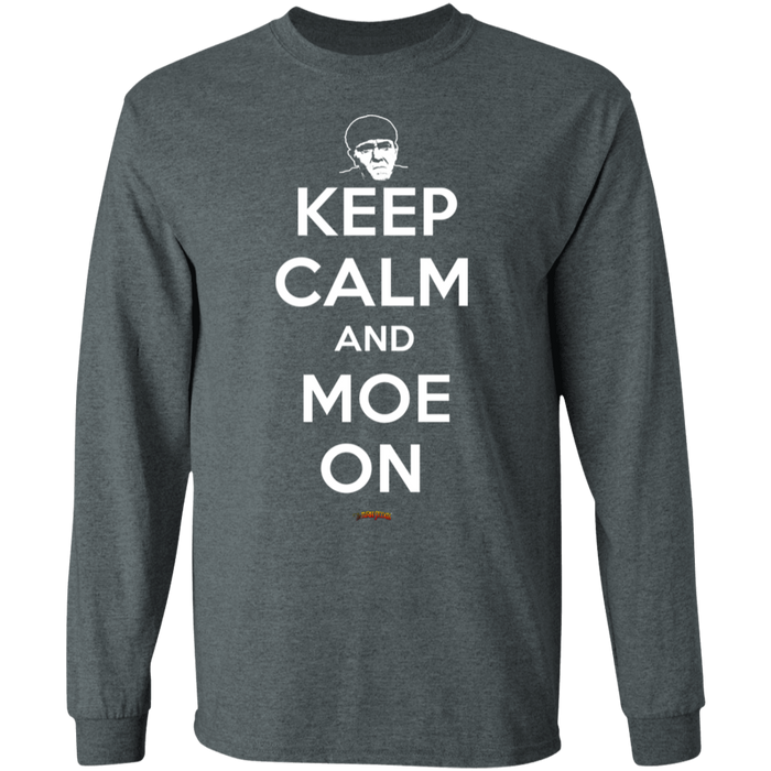 Three Stooges Keep Calm And Moe On Long Sleeve T-Shirt