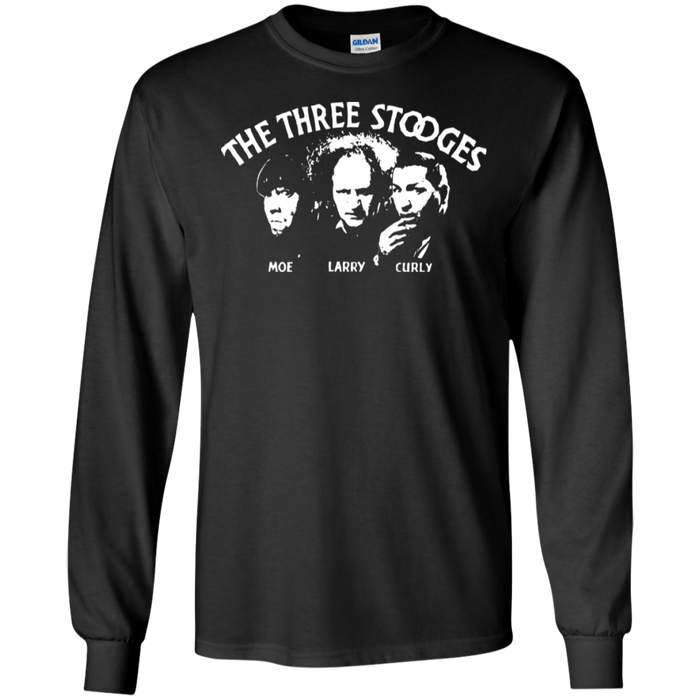 Three Stooges Opening Credits Classic Logo Long Sleeve T-Shirt