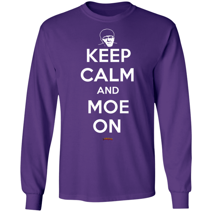 Three Stooges Keep Calm And Moe On Long Sleeve T-Shirt