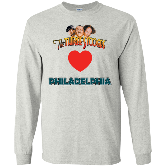 Three Stooges Love Philadelphia Long Sleeve Heart Shirt