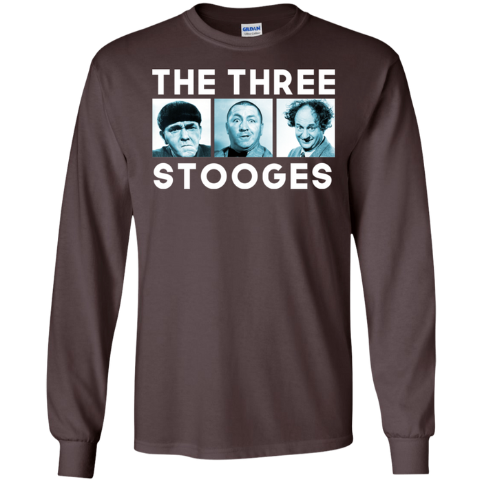 Three Stooges Three Squares Long Sleeve T-Shirt