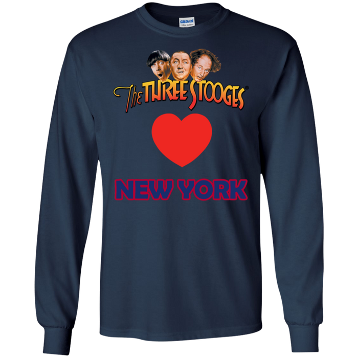 Three Stooges Love New York Long Sleeve Heart Shirt