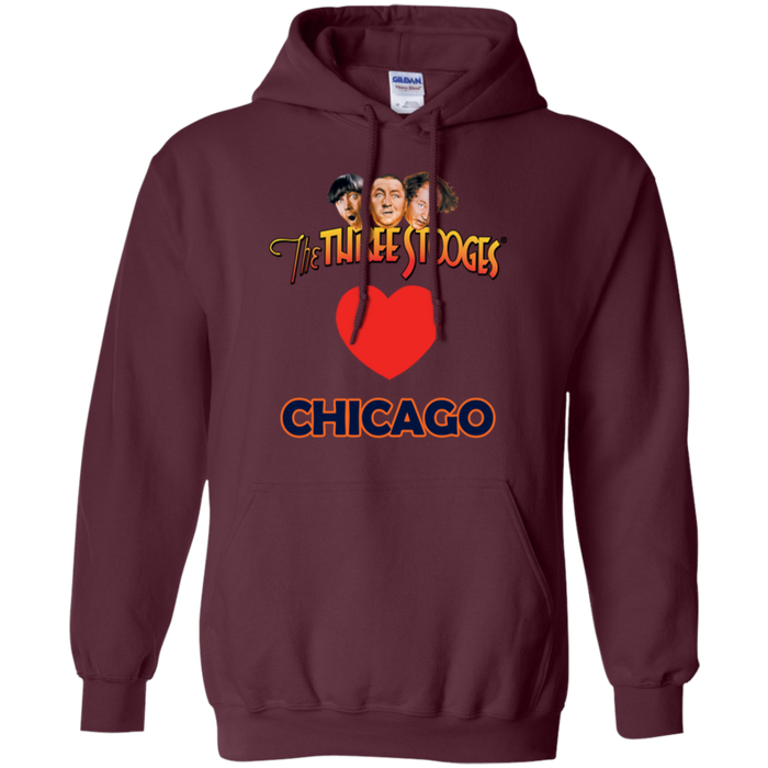 Three Stooges Love Chicago Heart Hoodie