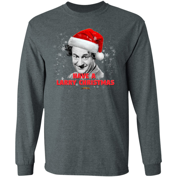 Three Stooges Have A Larry Christmas Long Sleeve T-Shirt