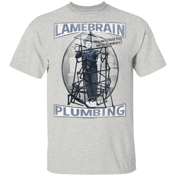 Three Stooges Curly In Pipes Lamebrain Plumbing T-Shirt