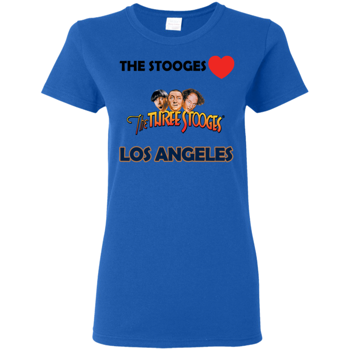 Three Stooges Love Los Angeles Ladies T-Shirt