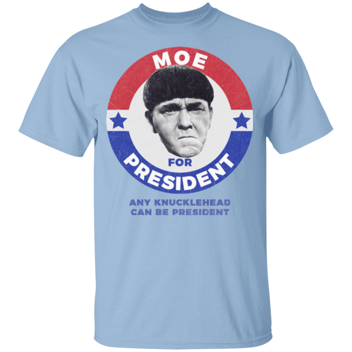 Three Stooges Moe For President Youth Size 100% Cotton T-Shirt