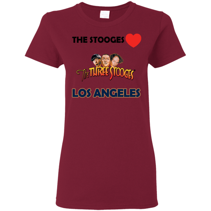 Three Stooges Love Los Angeles Ladies T-Shirt