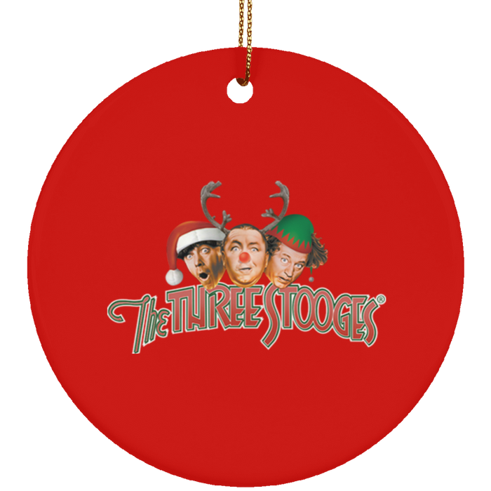 Three Stooges Circle Christmas Ornament