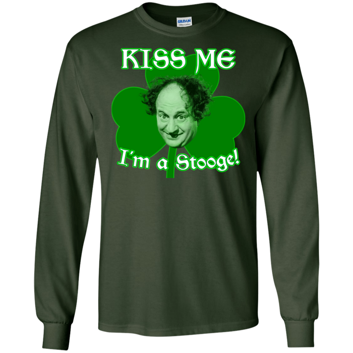Three Stooges Kiss Me I'm A Stooge Long Sleeve T-Shirt