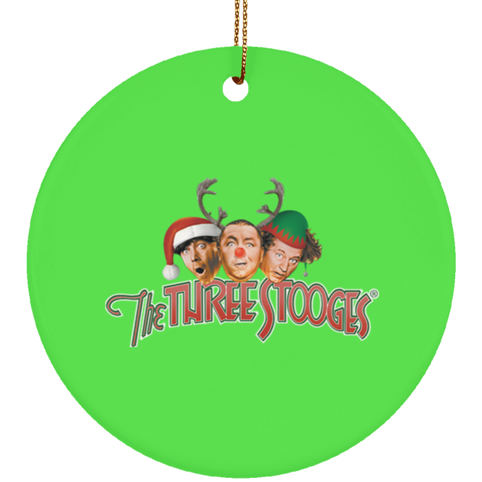 Three Stooges Circle Christmas Ornament