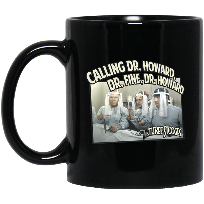 Three Stooges 11 Oz. Black Mug - Doctors
