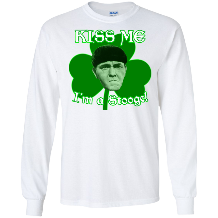 Three Stooges Kiss Me I'm A Stooge Long Sleeve T-Shirt