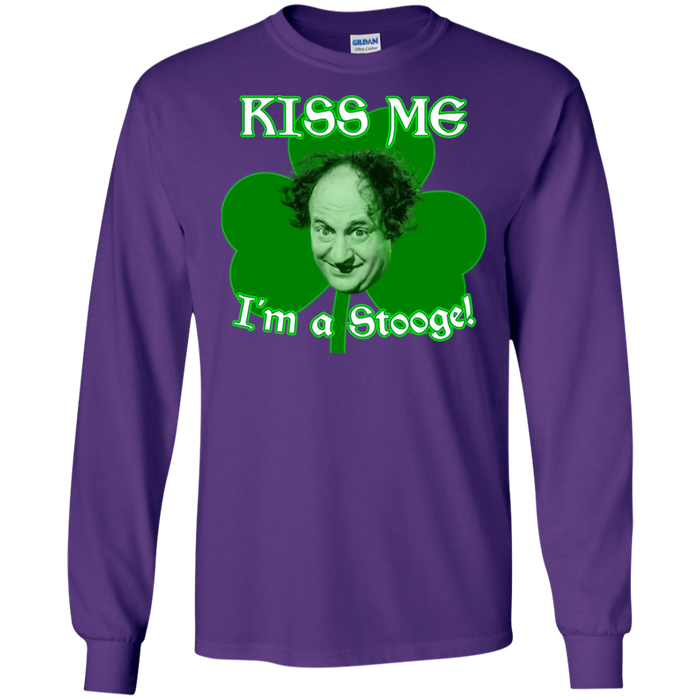 Three Stooges Kiss Me I'm A Stooge Long Sleeve T-Shirt