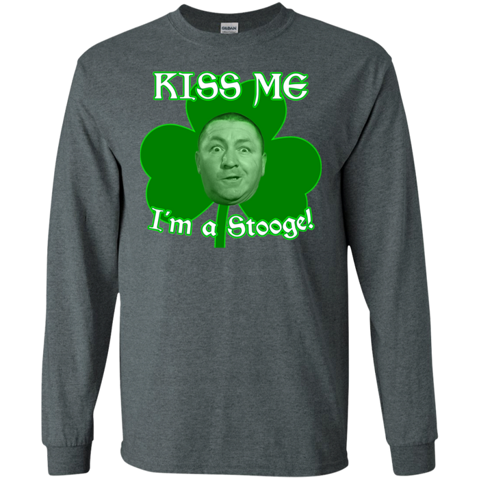 Three Stooges Kiss Me I'm A Stooge Long Sleeve T-Shirt