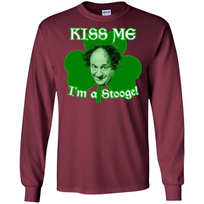 Three Stooges Kiss Me I'm A Stooge Long Sleeve T-Shirt