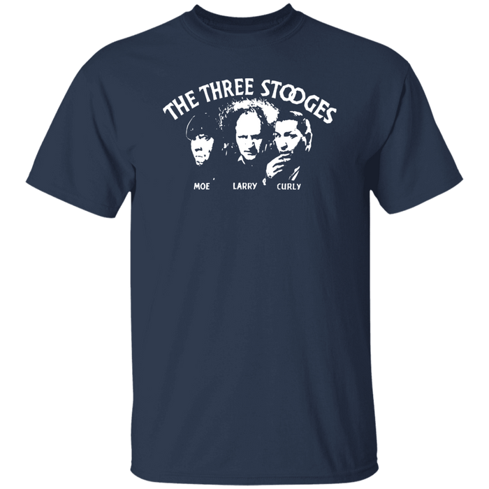 Three Stooges Opening Credits Navy Blue T-Shirt