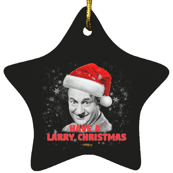 Three Stooges Have A Larry Christmas Star Ornament