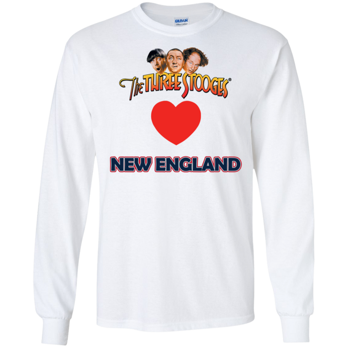 Three Stooges Love New England Long Sleeve Heart Shirt