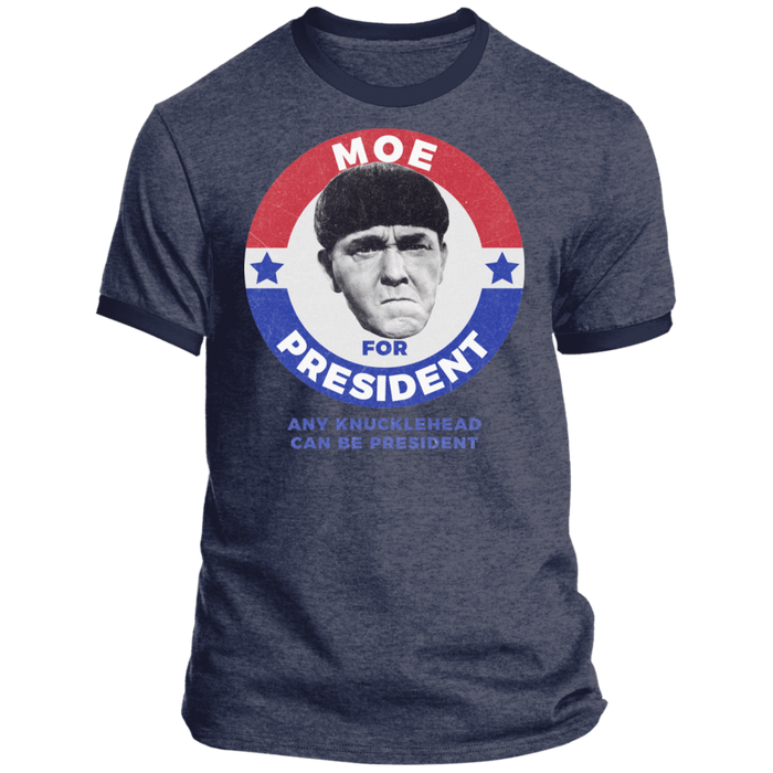 Three Stooges Moe For President Ringer T-Shirt