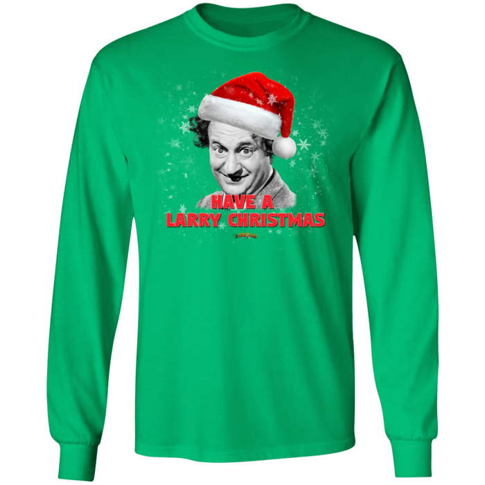 Three Stooges Have A Larry Christmas Long Sleeve T-Shirt