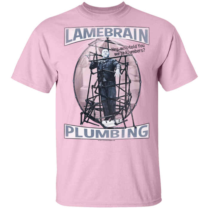 Three Stooges Curly In Pipes Lamebrain Plumbing T-Shirt
