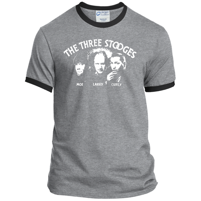 Three Stooges Classic Credits Ringer Tee